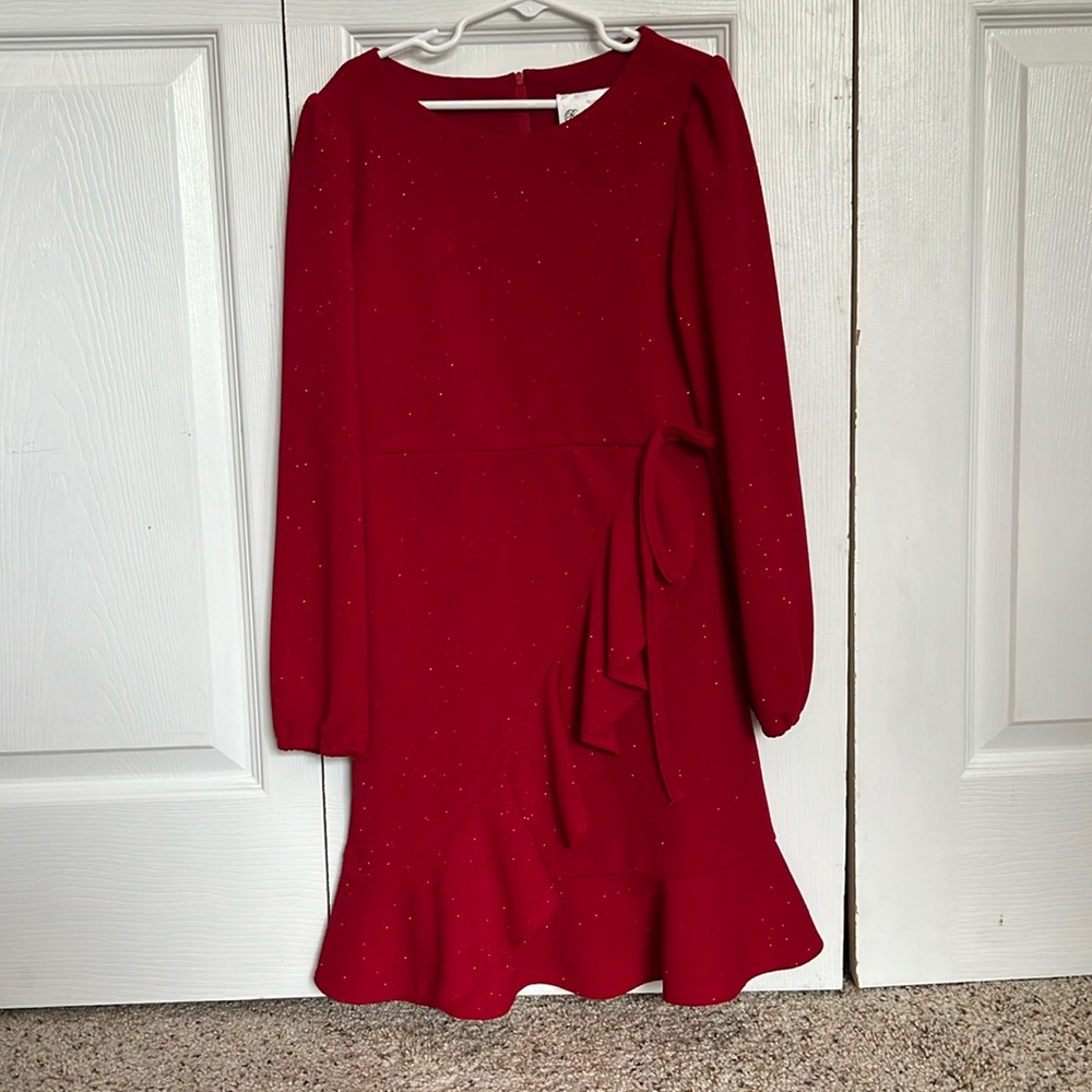 Red sparkly dress